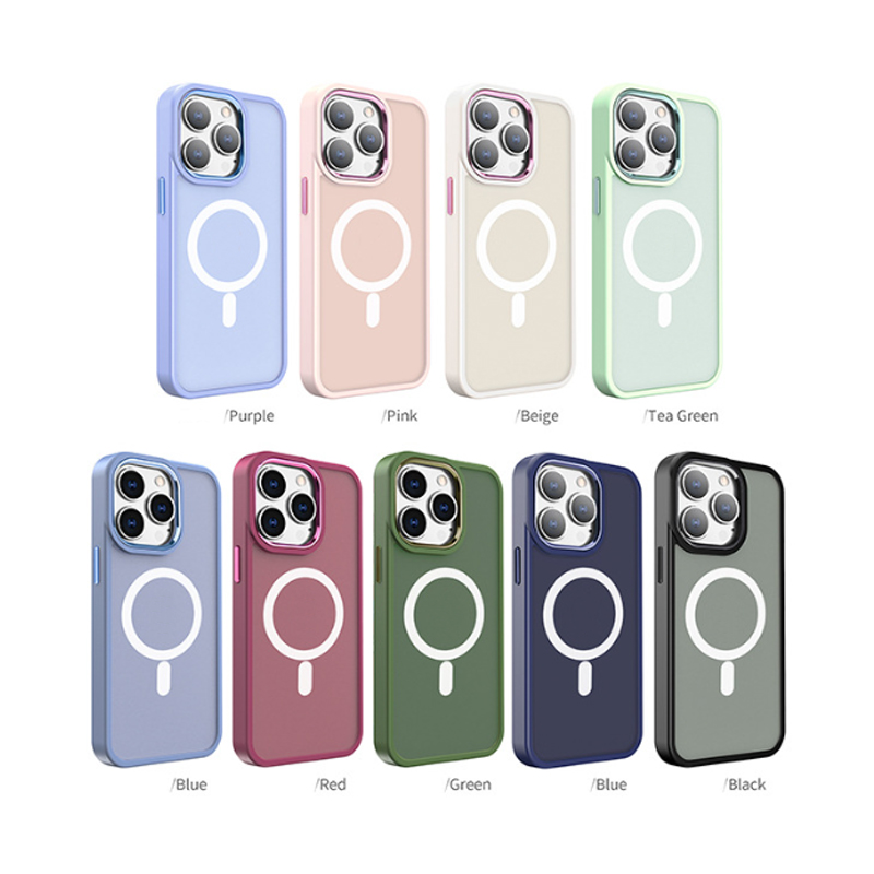 

Strong Magnets Magsoge Transparent Cases Magnetic Wireless Charging Case for iPhone 14 12 11 13 Pro Max Mini XR Xs 7 8 Plus SE, Without magsafe remark mix color