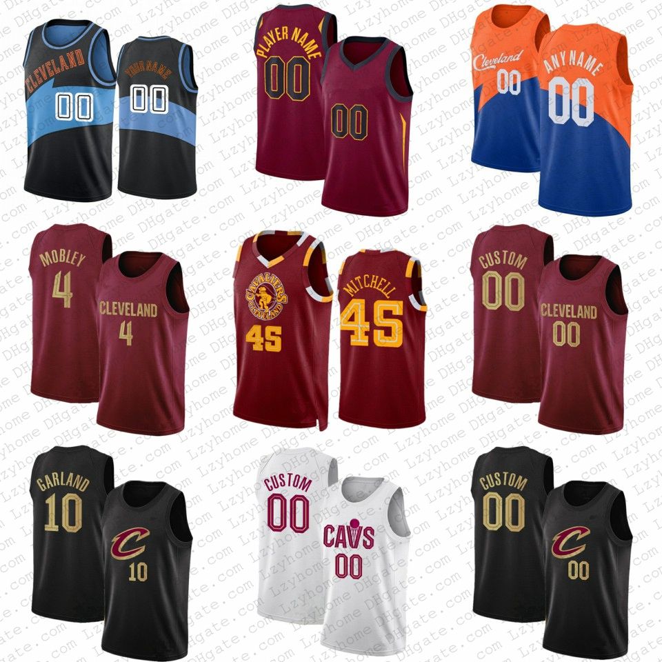 

Basketball Jerseys Donovan 45 Mitchell Darius Garland Custom 4 Evan Mobley Jarrett Allen Clevelands Cavalier Ricky Rubio 3 Caris LeVert Kevi, Mens