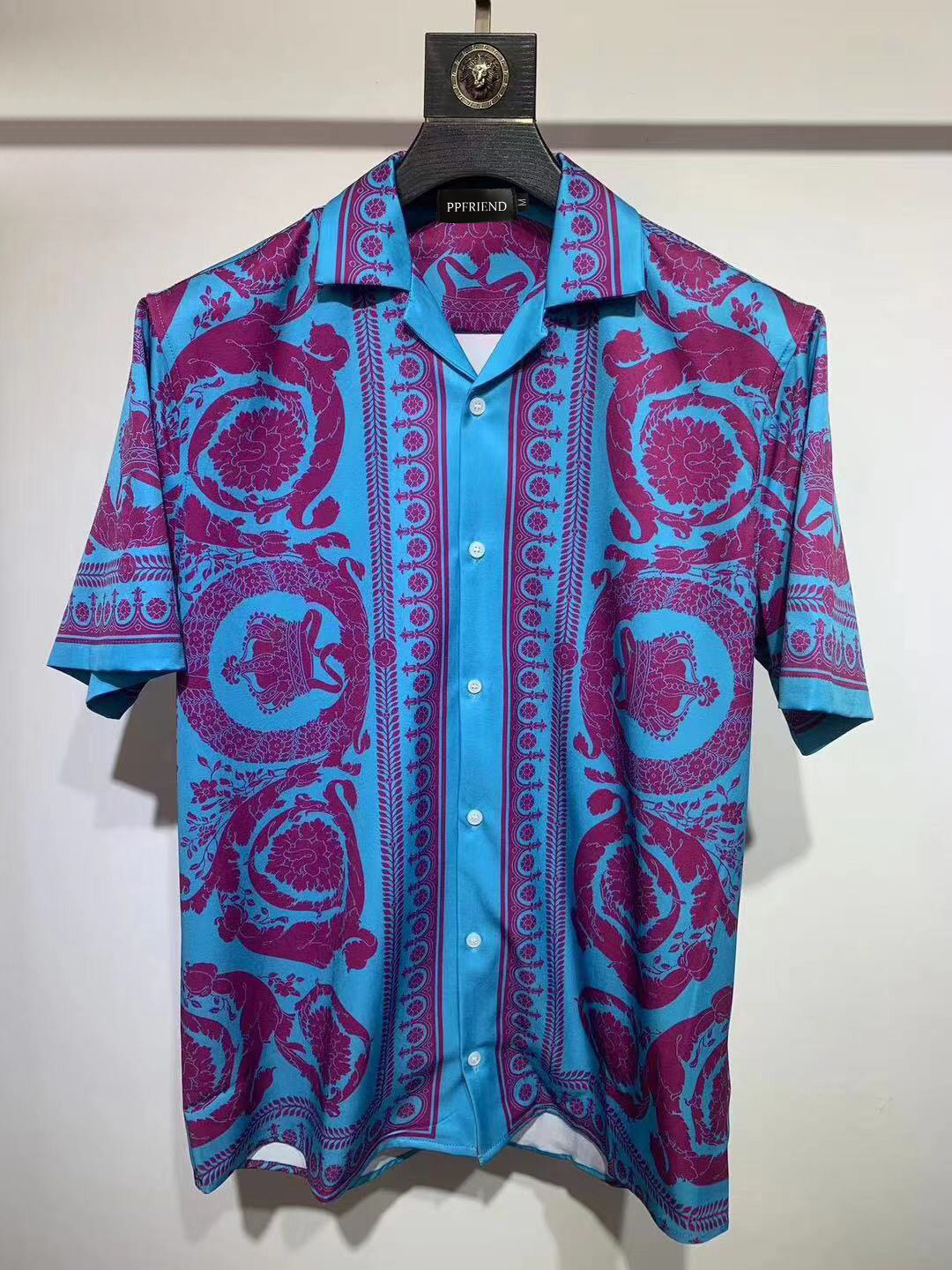 

Mens Designer Shirts Brand Clothing Men Shorts Sleeve Dress Shirt Hip Hop Style High Quality Cotton Tops 104130, As picture