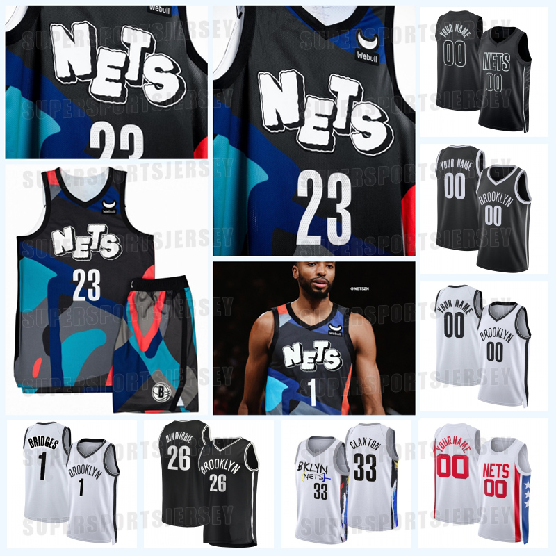 

Mikal 1 Bridges Brooklyn''Nets'' 2023-24 City Basketball Jersey Spencer 26 Dinwiddie Cameron 2Johnson Nic Claxton Cam Thomas T.J. Warren Seth Curry Ben 10 Simmons, White