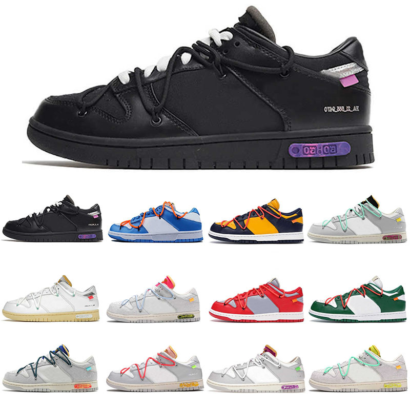 

New Designer Ow Men Women Running Sports Shoes No.1-50 Lot the Offs White Sb Dunks Low Skate University Blue Fragment Skate Platform Shoe B0, Color 5