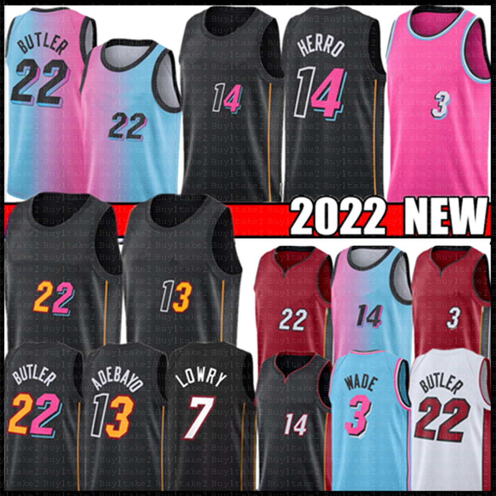 

Jersey miami''Heat''Jimmy 22 Butler Bam 13 Adebayo Miamis Tyler 14 Herro Basketball Jersey 2022 City Dwyane 3 Wade Heats, Mens