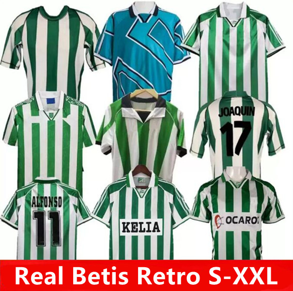 

1976 1977 1993 1994 1995 1996 1997 1998 2002 2003 2004 soccer Jerseys Retro REAL 76 77 94 95 96 97 98 02 classic vintage football shirt ALFONSO REAL BETIS JOAQUIN DENILSON, 76/77 home
