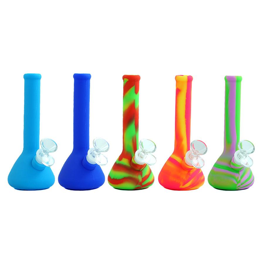 

Hookahs New Arrival Silicone Bong luminous percolator pipes bongs water pipe