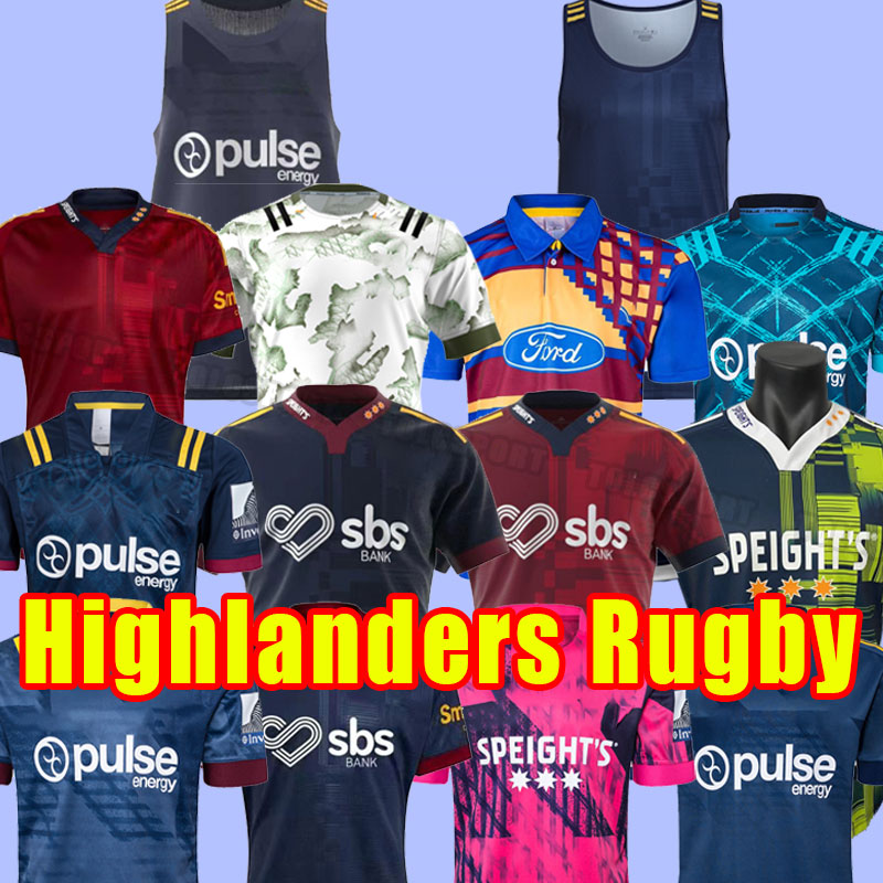 

RUGBY Jerseys Highlanders black home away size S-5XL retro pants short training shirt VEST Tshirt 19 20 21 22 23 2021 2022 2023, As shown