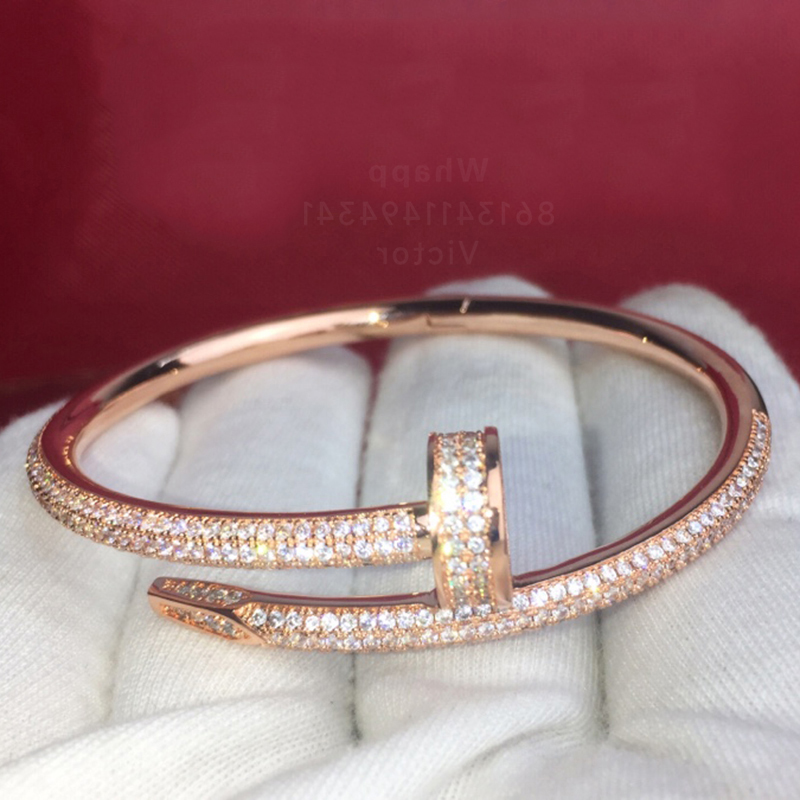 

Nail bangle clou bangle diamond Gold plated 18K for woman designer Size 17CM T0P quality highest counter quality brand designer fashion premium gifts 015