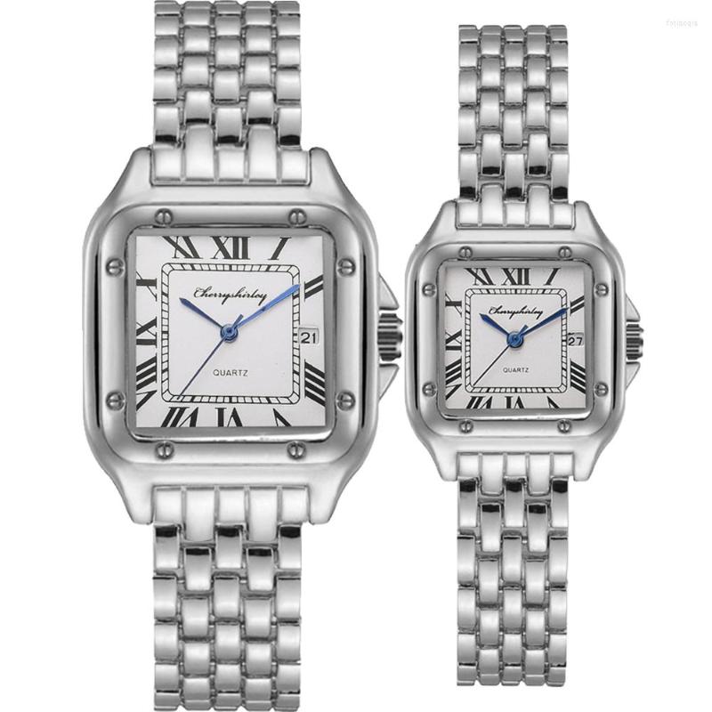 

Wristwatches Luxury Watch Ladies Men's Fashion Quartz Bracelet Dress Clock Couple's, Gold
