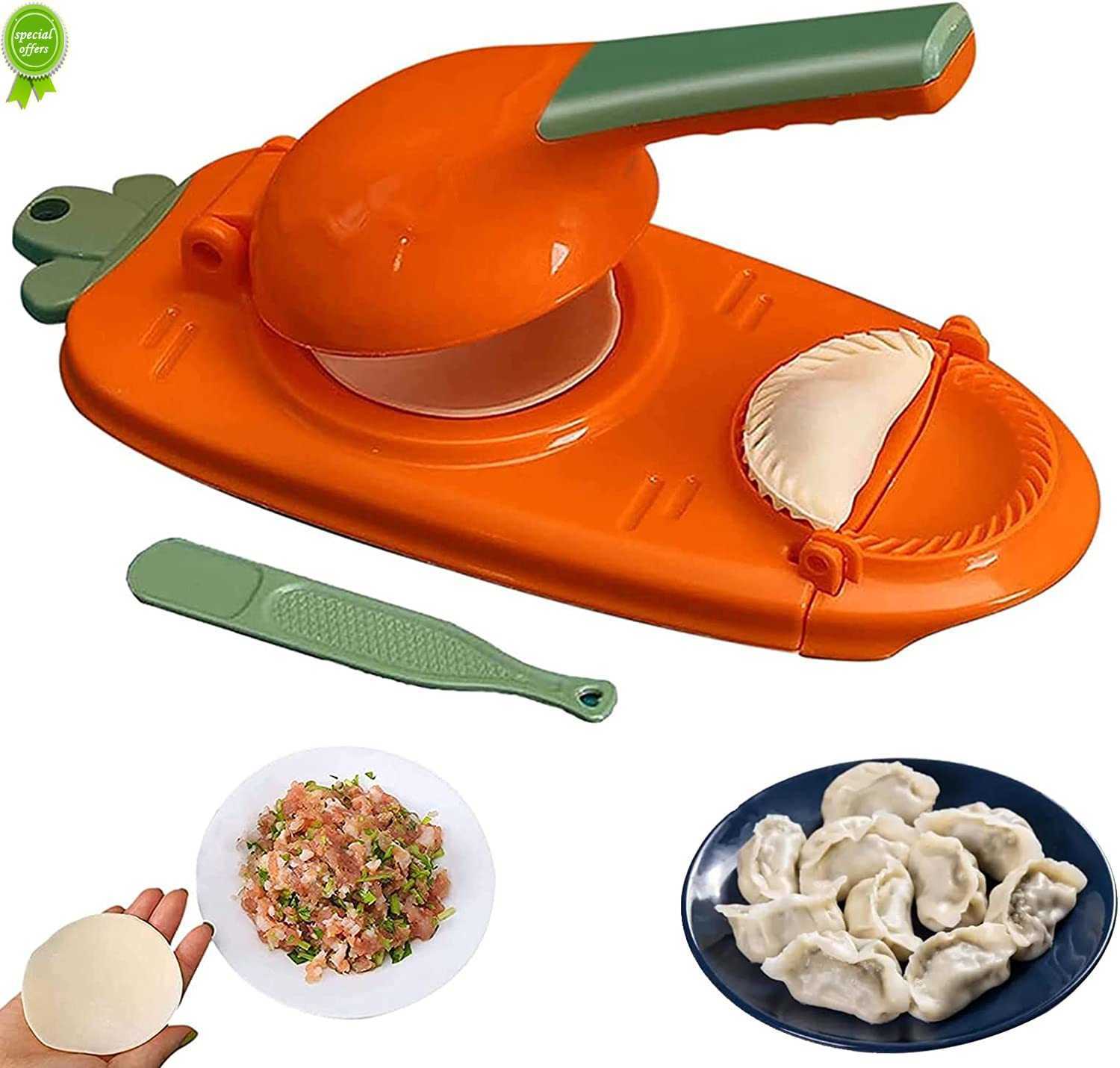 

New 2 In 1 Manual Tortilla Maker Dough Pressing Tool Dumpling Artifact Manual Dumpling Wrapper Making Mold