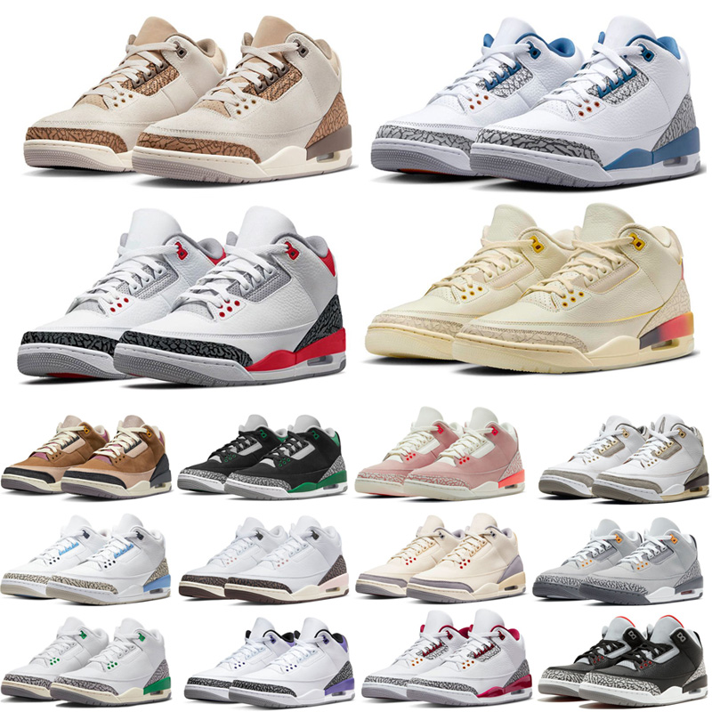 3s Jumpman 3 Basketball Shoes Men Women White Cement Reimagined Medellin Sunset Palomino Wizards Fire Red Lucky Green Mens Trainers Outdoor Sport-image-918760148