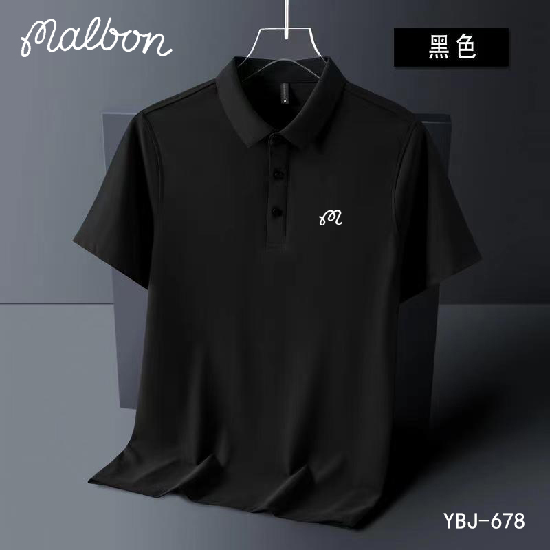 

Men s T Shirts 2023 Summer Embroidered Malbon Golf Polo Shirt Men High Quality Short Sleeve Breathable Quick drying Top Business 230407, Gray blue