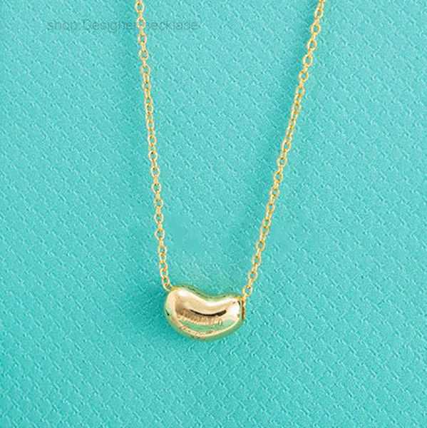 

Pendant Necklaces Beans Necklace with Diamonds Designer Jewelry Womens Doudou As Gift Blue Box 2 BQFP