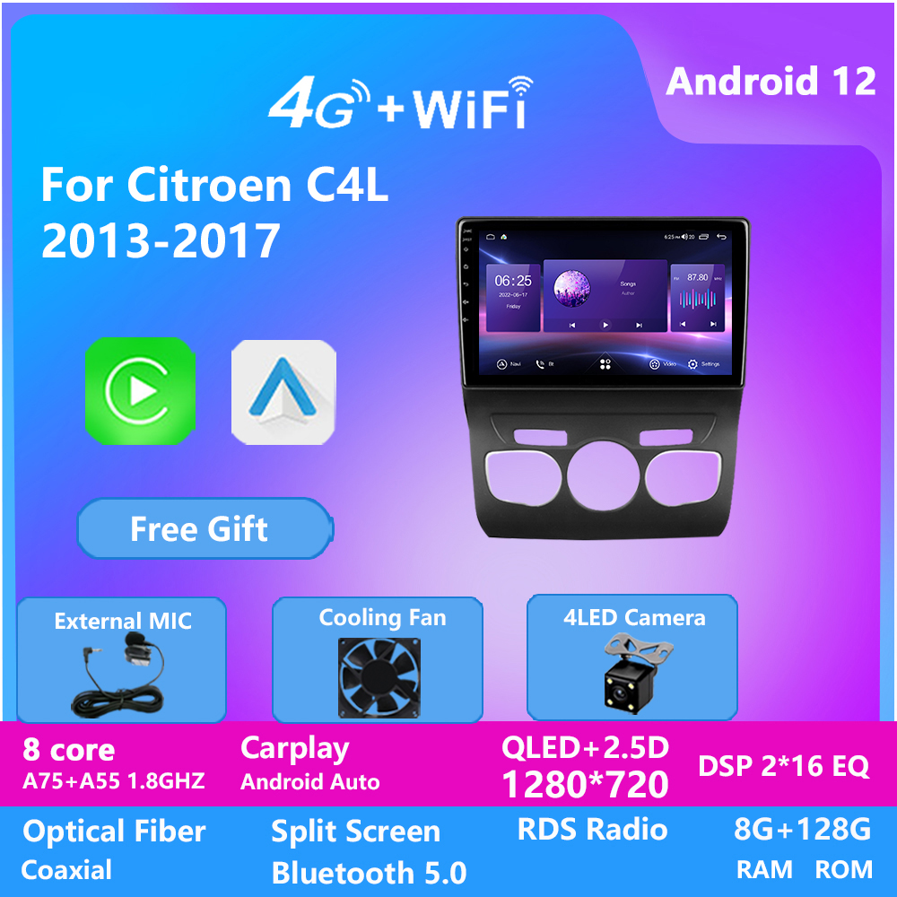 

10 Inch Android CARPLAY Car Dvd Video Player for AYGO/PEUGEOT 107/CITROEN C1 Cardvdplayer Radio NAVIGATION