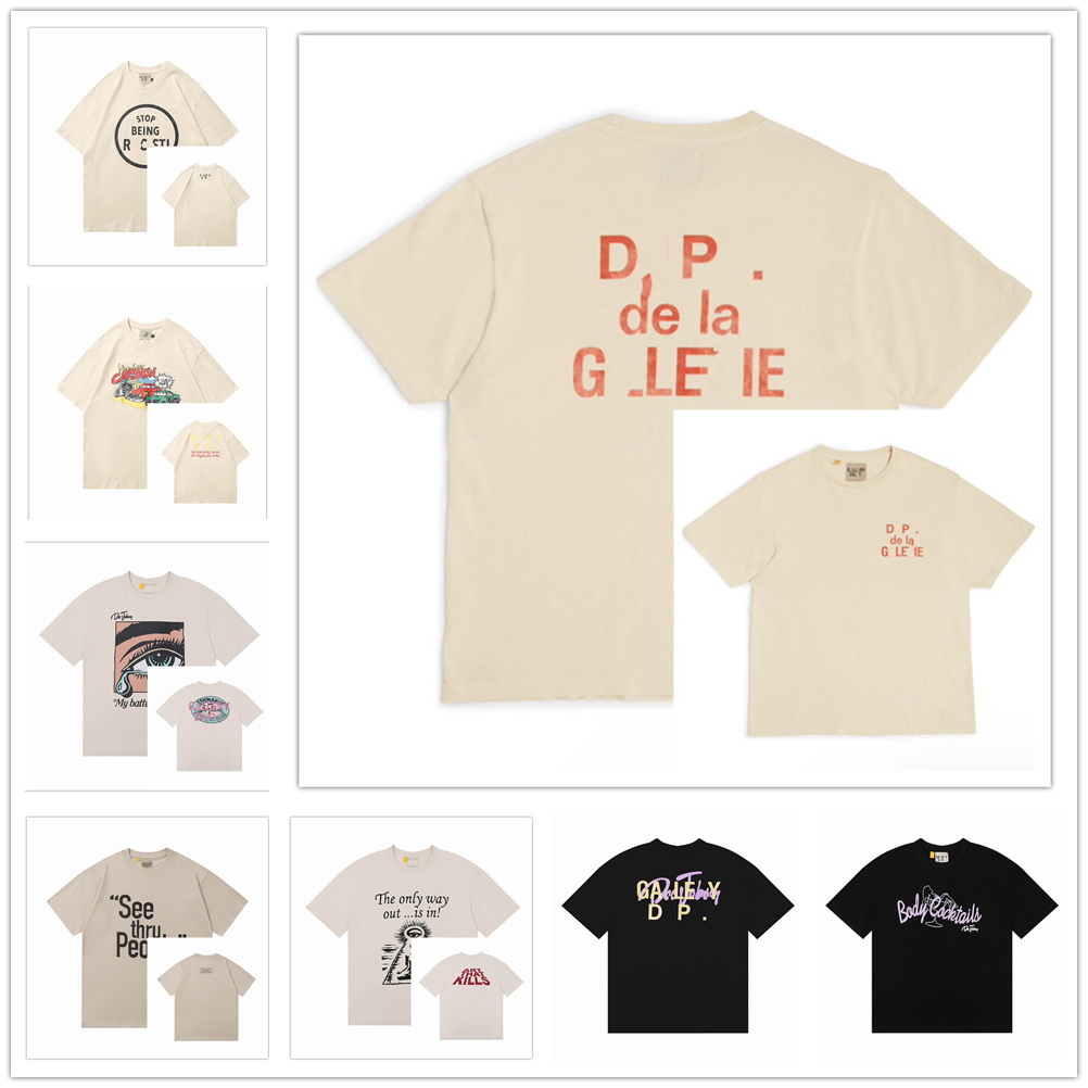 

2023 New Shorts Men Tees Galleryse Depts T Shirts Mens Womens Designer DEAD BATTERIES BODY COCKTAILS See Thru People Yesterday Was Tomorrow, Gradient