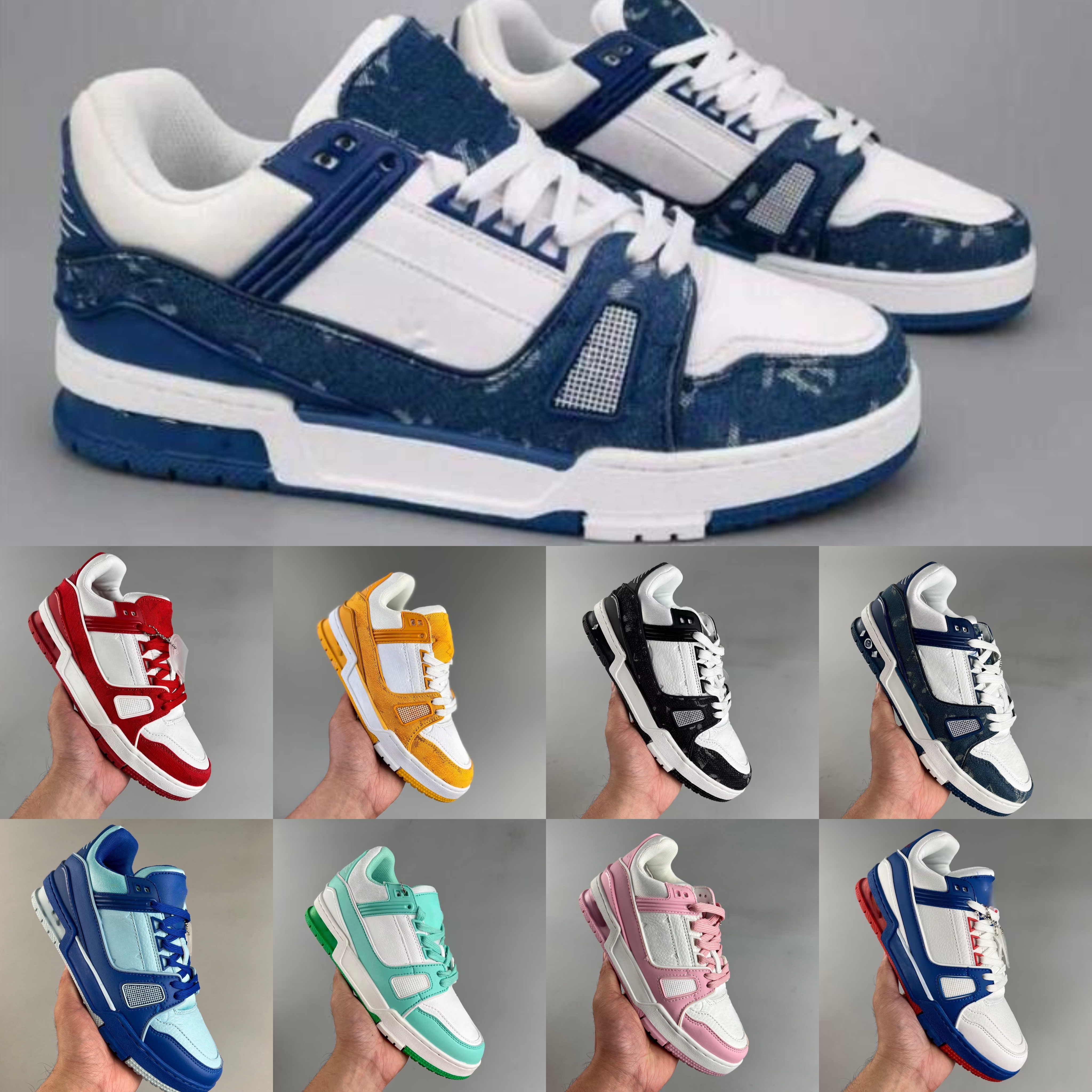 

Basketball Shoes Designer Men Causal Shoes Fashion Woman Leather Lace Up Platform Sole Sneakers White Black mens womens Luxury velvet suede 35-45, As shown in the figure