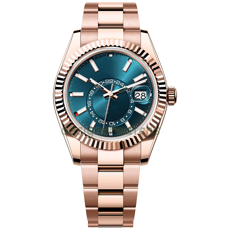 

2023 New Mens High Quality Luxury Watch Automatic Movement Mechanical Watch 42MM Stainless Steel Strap Rotating Small Dial Waterproof Sapphire Fashion Watch, Colour 3