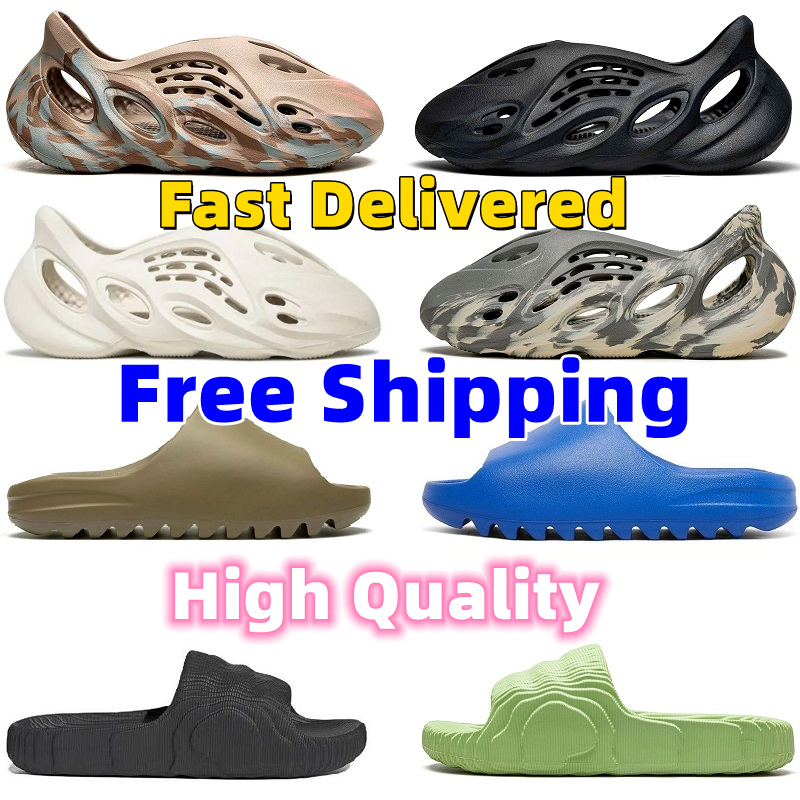 

2023 Slippers Bone Onyx Resin Pure Ochre Holes Foams Runner Designer Slides Sand Vermilion Moon Grey Sandals Size 36-48 pantoufle Fashion Mules Slipper foam runners