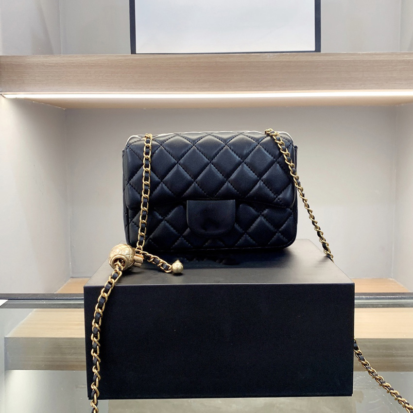 

Designer Bag Shoulder Channel Handbag CF Chain Bag Summer Colorful Small Bag Clutch Flap Wallet Plaid Wallet Letters Solid Color Buckle Square Stripe Luxury Handbag, #13 20cm golden logo