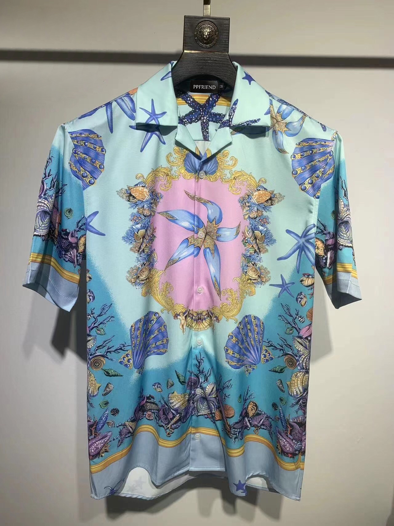 

Mens Designer Shirts Brand Clothing Men Shorts Sleeve Dress Shirt Hip Hop Style High Quality Cotton Tops 104123, As picture