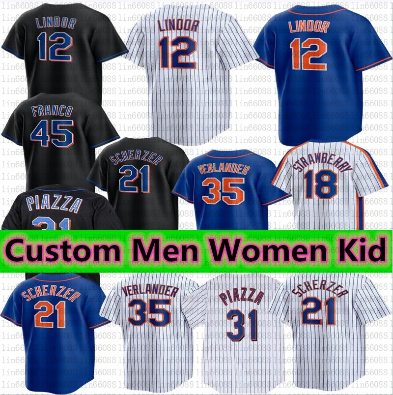 

S- 2023 Justin Verlander Pete Alonso Baseball Jersey Francisco Lindor Edwin Diaz Kodai Senga Starling Marte Strawberry Keith Hernandez, Men