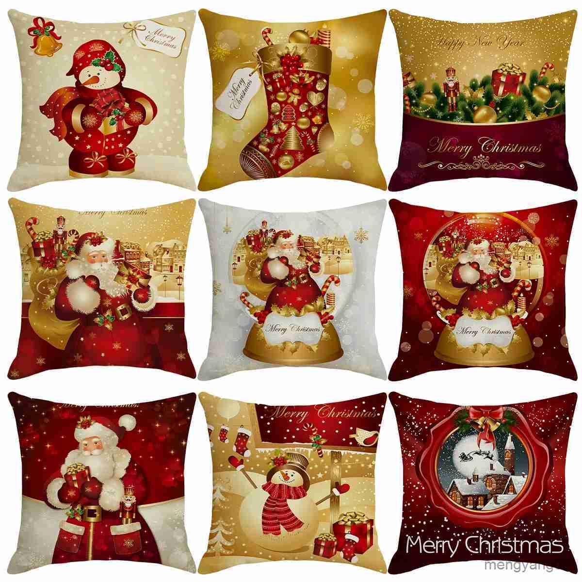 Christmas Decorations Christmas Cushion Cover Merry Christmas Decorations for Home 2023 Cristmas Ornament Navidad Noel Xmas Gifts Happy New Year-image-918810520