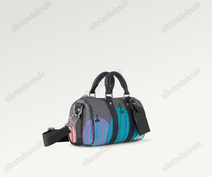 

M46437 x YK Keepall 25 Classic Travel Bag Yayoi Kusama Mini Shoulder Bags With colorful pumpkins Printed For Men 2023 ultra-functional Crossbody, Color#01