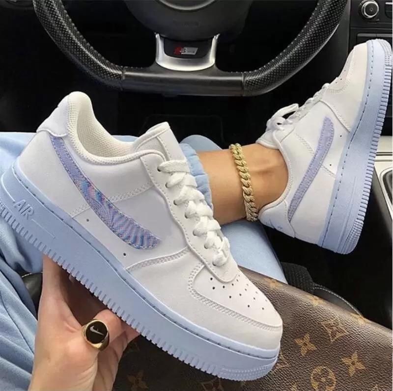 

Dress Shoes Forces 1 Sneakers Hydrogen Blue Women Casual Shoes Men Running shoes, Sky blue