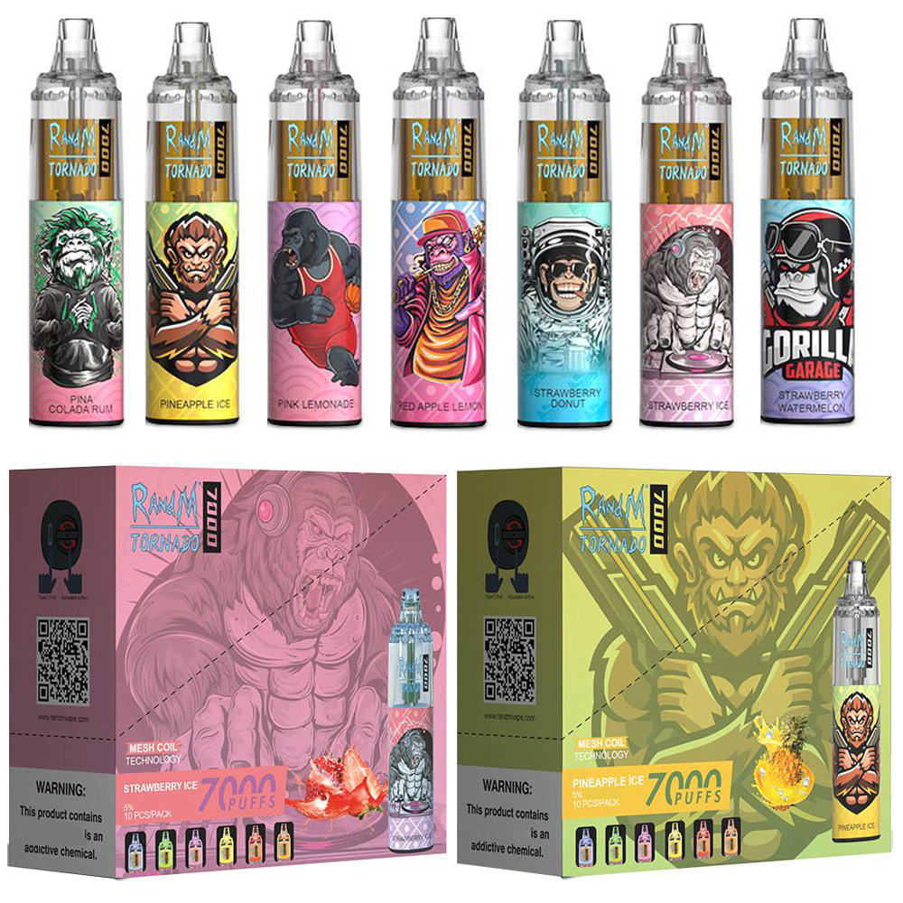 

RANDM TORNADO 7000 AIRFLOW CONTROL DISPOSABLE VAPE DEVICE Electronic Cigarettes WHOLESALE (7000 PUFFS)