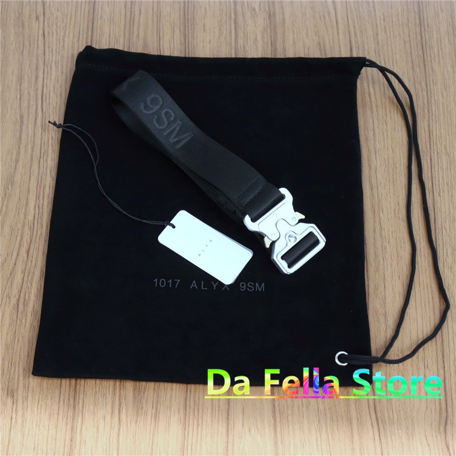 

Belts 1017 ALYX 9SM Classic Rollerer Belt Men Women 1 1 High Quality Silvery Metal Buckle Jacquard Labeled 230406, Black