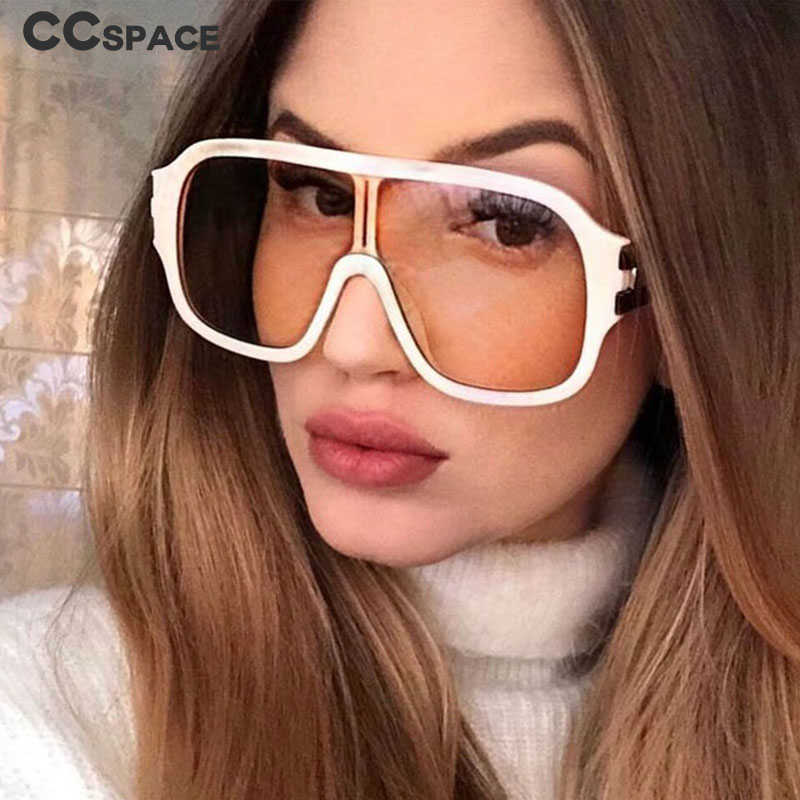 Sunglasses 46503 Oversized One Lens Square Brand Design Sunglasses Men Women Fashion Goggle Shades Uv400 Vintage Glasses P230406-image-856836512