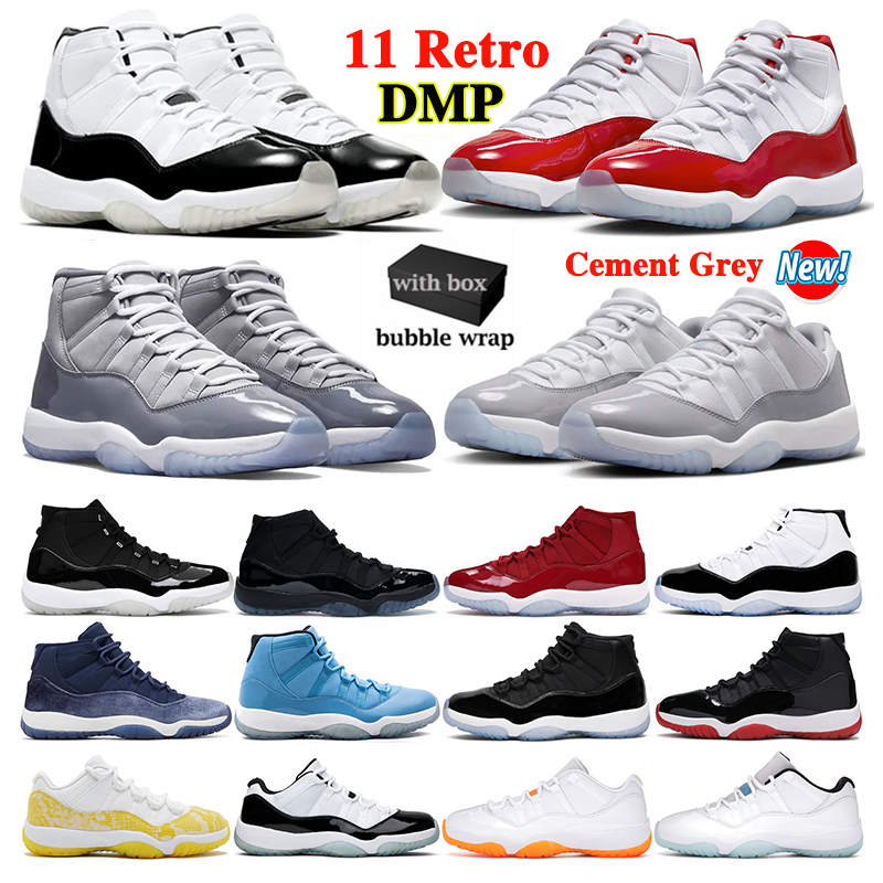

cement grey 11 mens basketball shoes jumpman 11 cherry 11s concord bred cool grey Jubilee Midnight Navy Velvet Cap and Gown Men Women Trainers Sport Sneakers With Box, Bred 11
