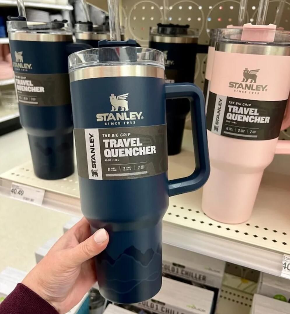 

STOCk with Logo Stanley 40oz Mug Tumbler with Handle Insulated Tumblers Lids Straw Stainless Steel Coffee Termos Cup with Logo 16colors, Multi-color
