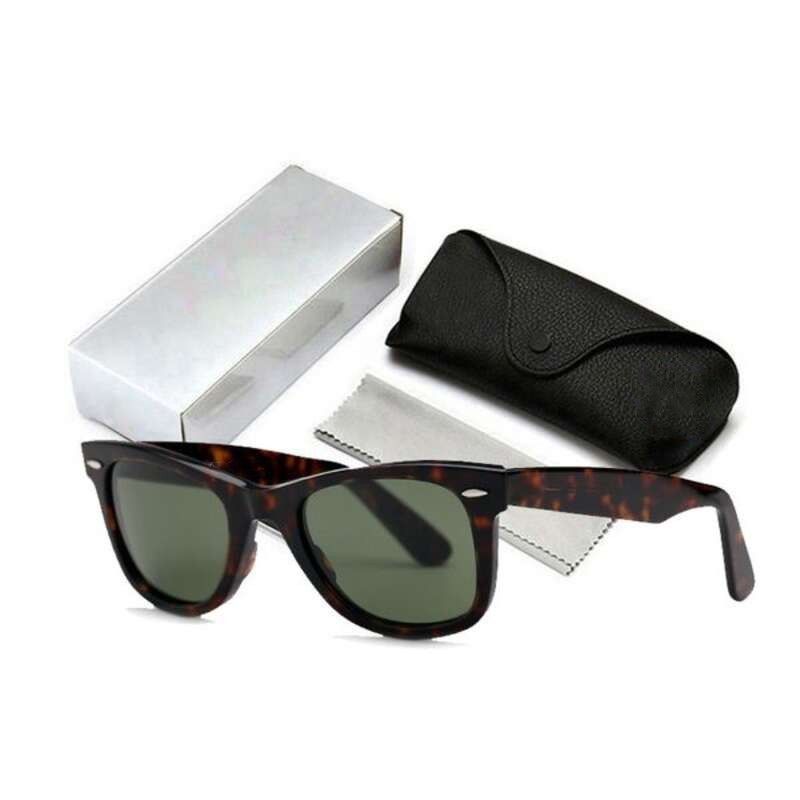 

wayfarer luxury square sunglasses men women acetate frame with ray glass lenses sun glasses for male
