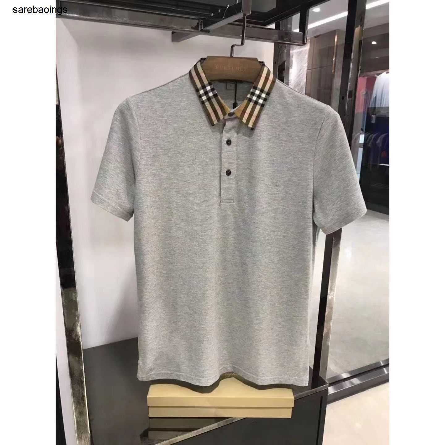 

Men's Polos Arder Shirt Burbery Collar Britih Style Ba Family Short Sleeve Men Fahion Cotton Polo Shirt Wear 8lre 5hkw, Khaki