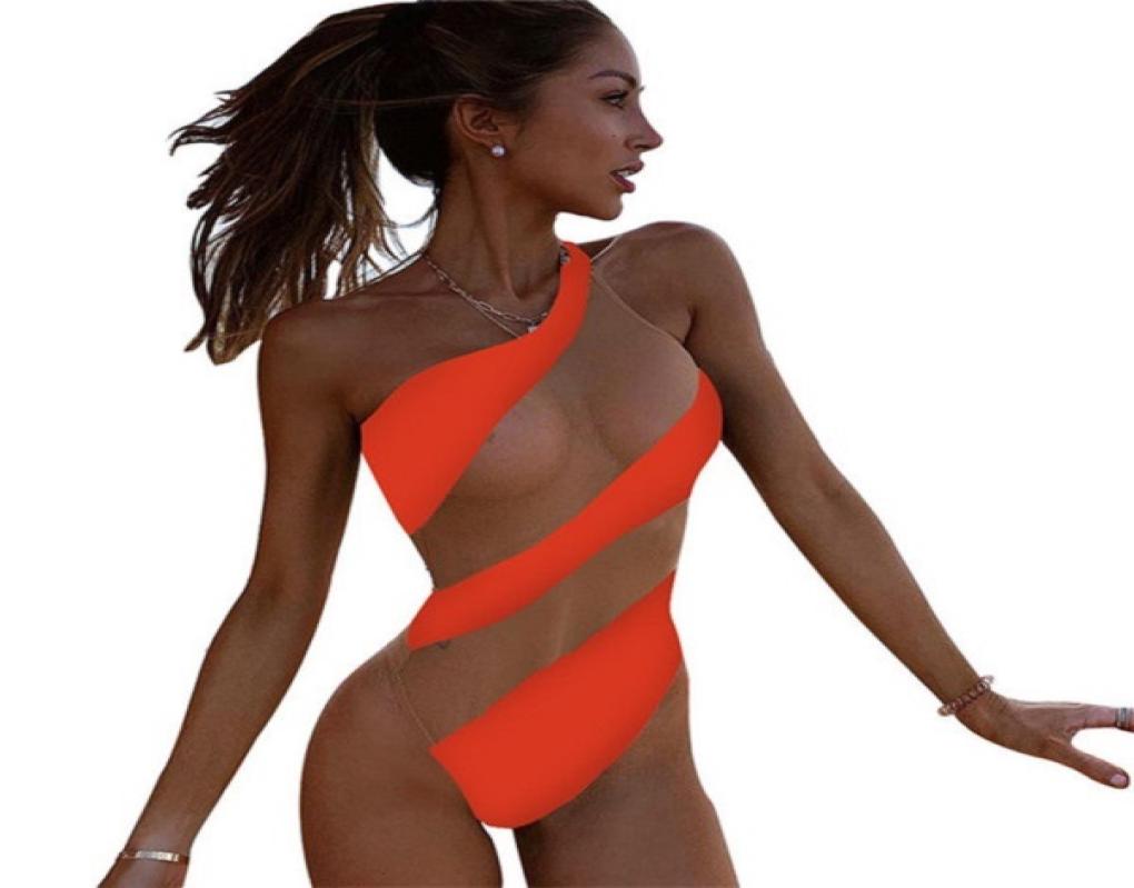 

Sexy Striped One Piece Swimsuit Mesh Swimwear Beach Bathing suit 1114223541