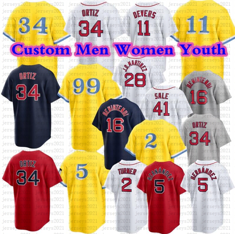 

2023 S-4XL David Ortiz Martinez Baseball Jersey Trevor Story Ted Williams Xander Bogaerts Enrique Hernandez Chris Sale Rafael Devers Bobby Dalbec Wong, Men
