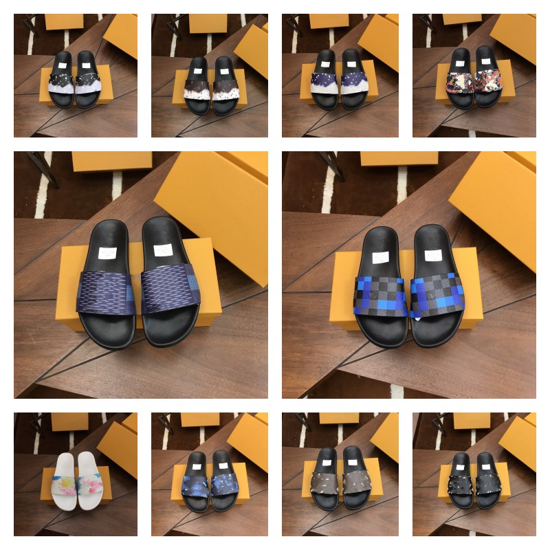 

L and V MULE WATERFRONT Men Women sport Slippers ladies Slide monograms Sandals Designer flat casual Shoes Luxury Summer Thick bottoms Sandal Slipper Flip Flops, Lvql4036