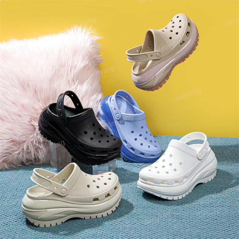 

2023 Mega Crush Clogs Platform Croc Sandals Designer Sandal Beach Waterproof Women Rubber Slippers Mules Outdoor Slides Lady Cute Slip On size 35-40, Color6