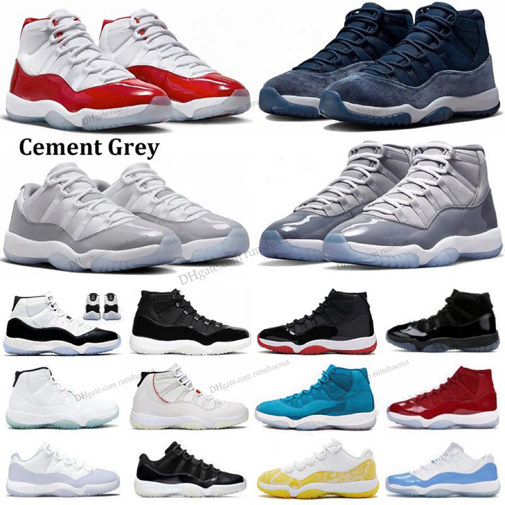 

Jumpman 11 Basketball Shoes Men Women 11s Cherry Cool Grey Midnight Navy DMP Jubilee 25th Anniversary Concord Bred Low Cement Grey Trainers Sneakers 36-47 j11, Color #19