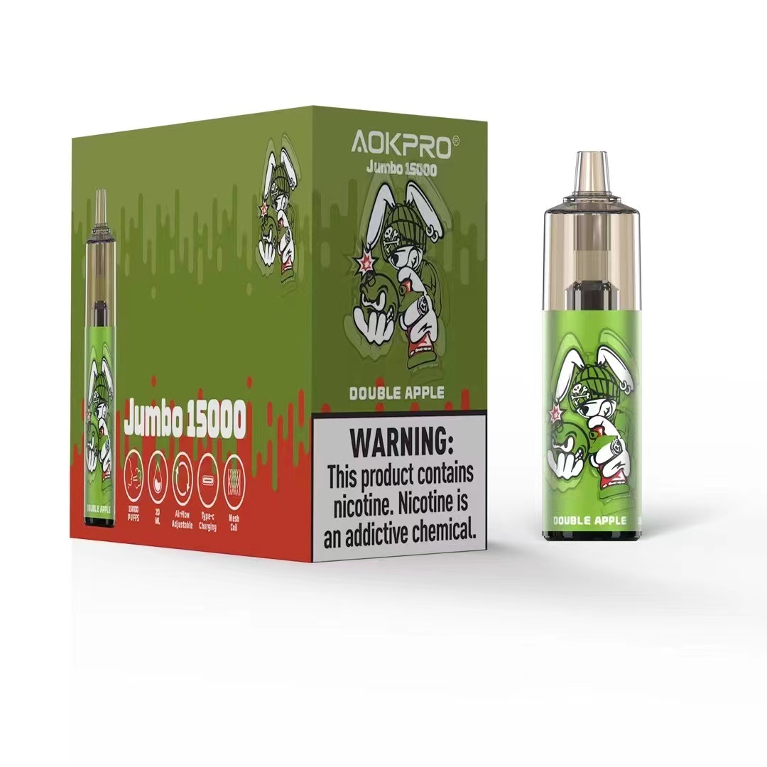

Origina AOKPRO JUMBO 15000 Puffs Disposable E Cigarettes HERO 6K Vape Pen With Rechargeable 850mAh Battery 15ml
