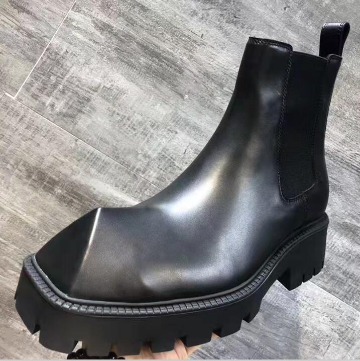

Luxe Man Designer Boot Men's Boots Punk Street British Male casual Boot chaussure homme marque, Black
