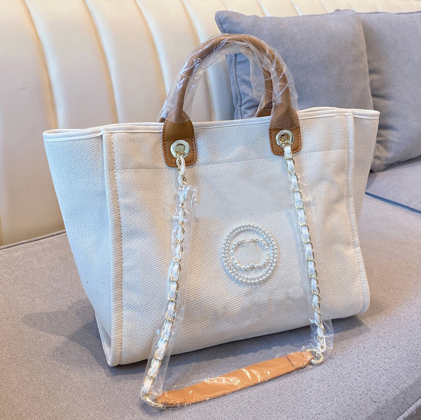 

Designer bags Women Luxury Handbags Beach Channel Bag Top Quality Fashion Knitting Purse Shoulder Large Tote With Chain Canvas Shopping bag, #6