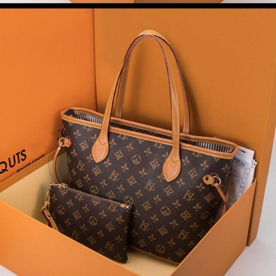 

Fashion Designer Bag 2pcs Set Women Bags Handbag Shoulder Naverfull Louiseitys Womens viutonity Composite Lady Clutch The Tote Bag Female Coin Purse Wallet, Black flower