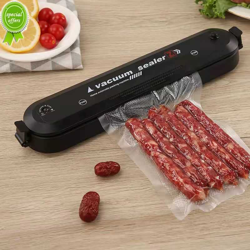 

New Kitchen Vacuum Food Sealer 220V/110V Automatic Commercial Household Food Vacuum Sealer Packaging Machine Include 10Pcs Bags