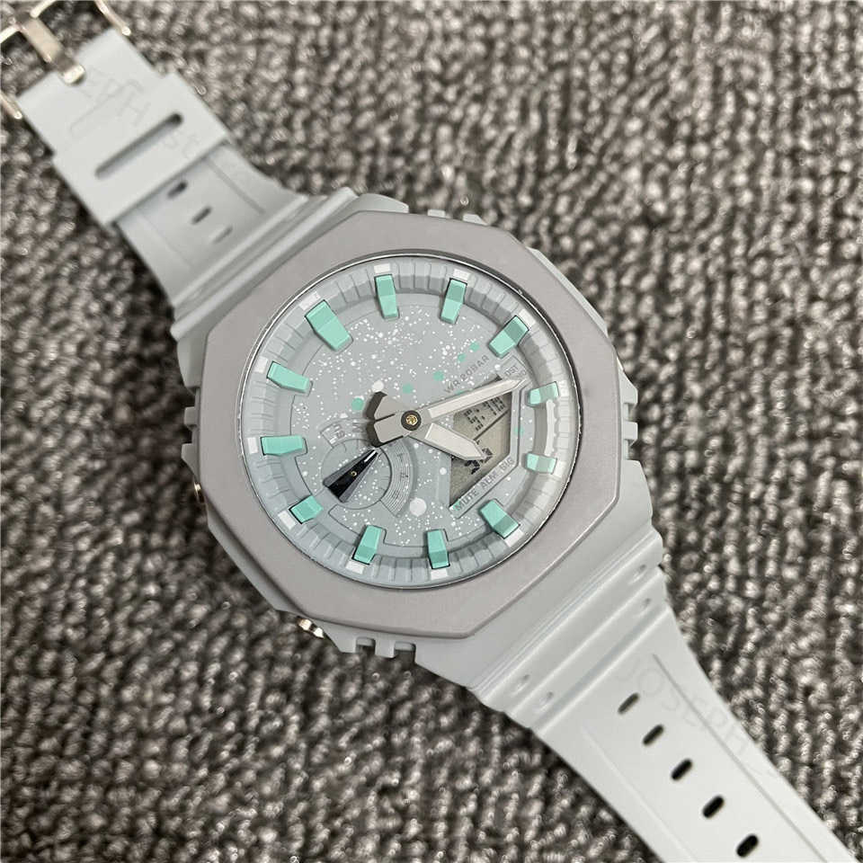 

Other Watches High Quality Mens Sports Watch 2100 Series Quartz LED Dual Display Water Proof Multifunction Shock Watches Montres Homme J230407