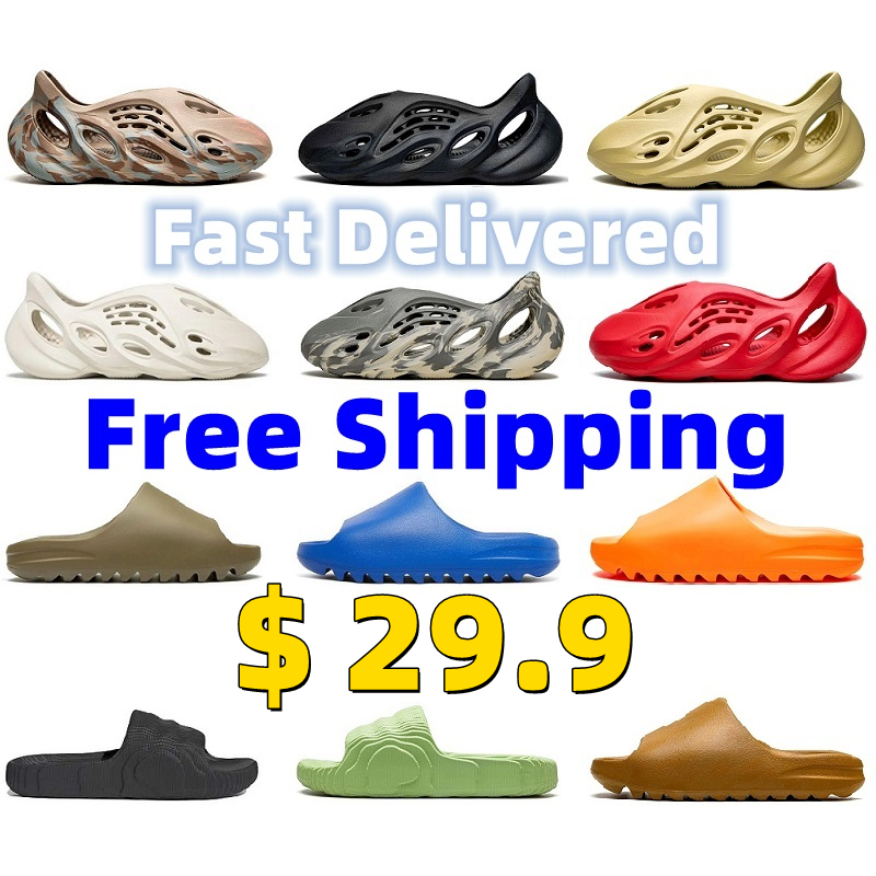 

Designer Slippers foam runners Men Woman slider Vermillion Mineral Blue Onyx Pure Sandals Slide Slipper Ochre Bone Resin Clog Desert Ararat runr slides Summer shoe, 19