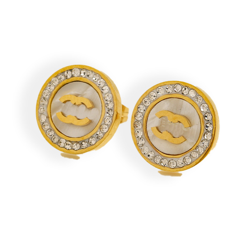 

Brand Designer Womens Charm Earrings Springtime 18K Gold Earrings Women Gift Love Stud Earrings Stainless Steel Classic design Family Gift Jewelry ZG1017