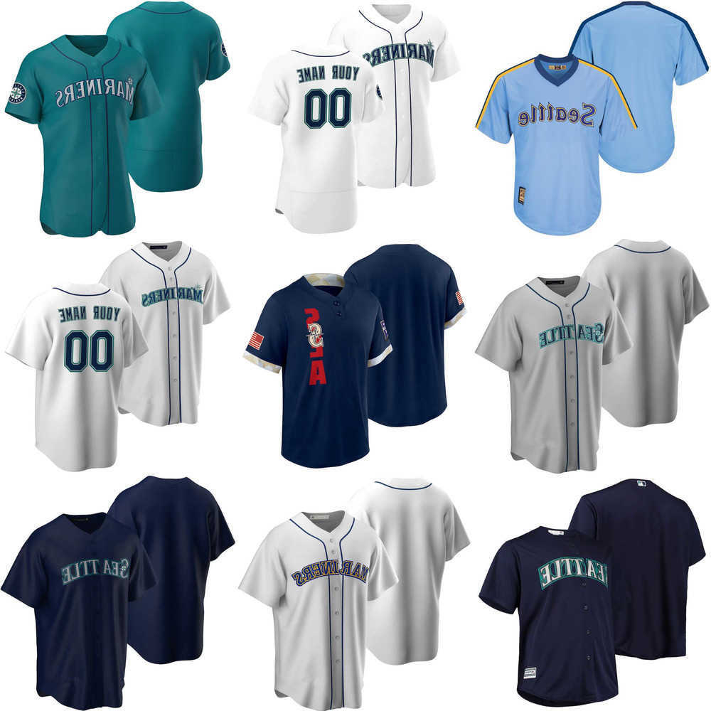 

Custom Jersey Mens women Youth 11 Edgar Martinez 24 Ken Griffey Jr. 17 Mitch Haniger 15 Kyle Seager Baseball Jerseys, Color