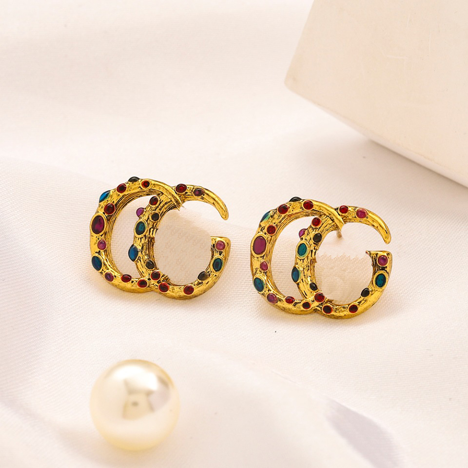 

Luxury Letter Earrings Charm Designer Jewelry Earring 18K Gold Earrings Spring Women's Love Gift Vintage Design Wedding Party Stainless Steel Jewelry ZG2054