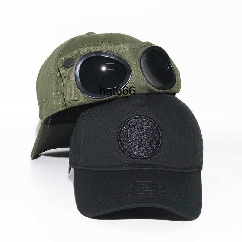 

Cp glasses and cap male and female Korean version wild street ins hip-hop baseball caps, Black