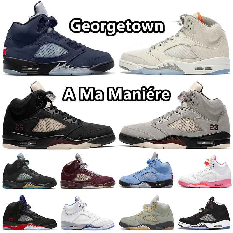 

Shoes Jumpman 5 5s Georgetown Craft a Ma Maniere Black Light Bone Easter Sail Aqua Burgundy Green Bean Pinksicle Unc Sports Sneaker for Men Women, Item#28
